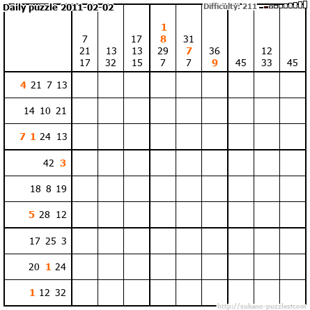 Daily puzzle 2011-02-02