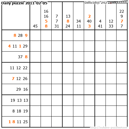 Daily puzzle 2011-02-05